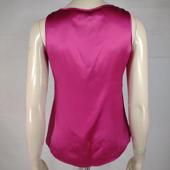 NWT Talbots pink 100% Silk sleeveless shell top tank ladies size 2 Petite - Picture 6 of 9